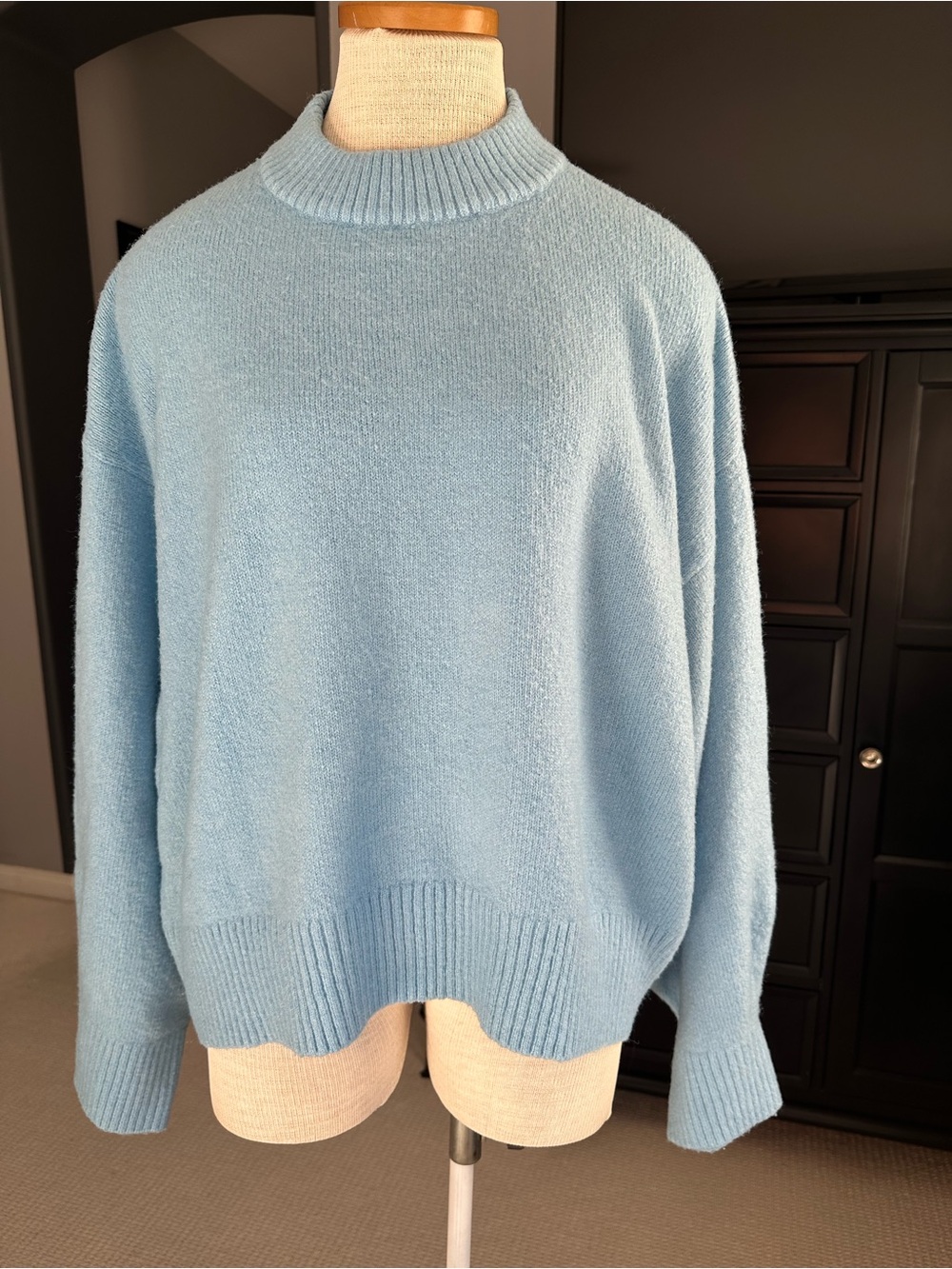 Ann Taylor Mock Neck Sweater French Blue size XXL